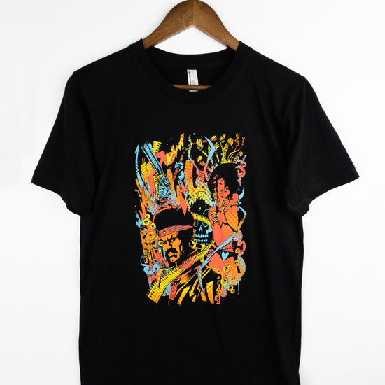 BLACK DYNAMITE! Jim Mahfood "Psychedelic Freakout" Tee by Titmouse Front View