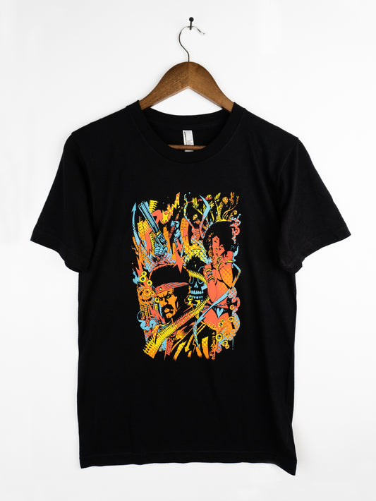 BLACK DYNAMITE! Jim Mahfood "Psychedelic Freakout" Tee by Titmouse Front View