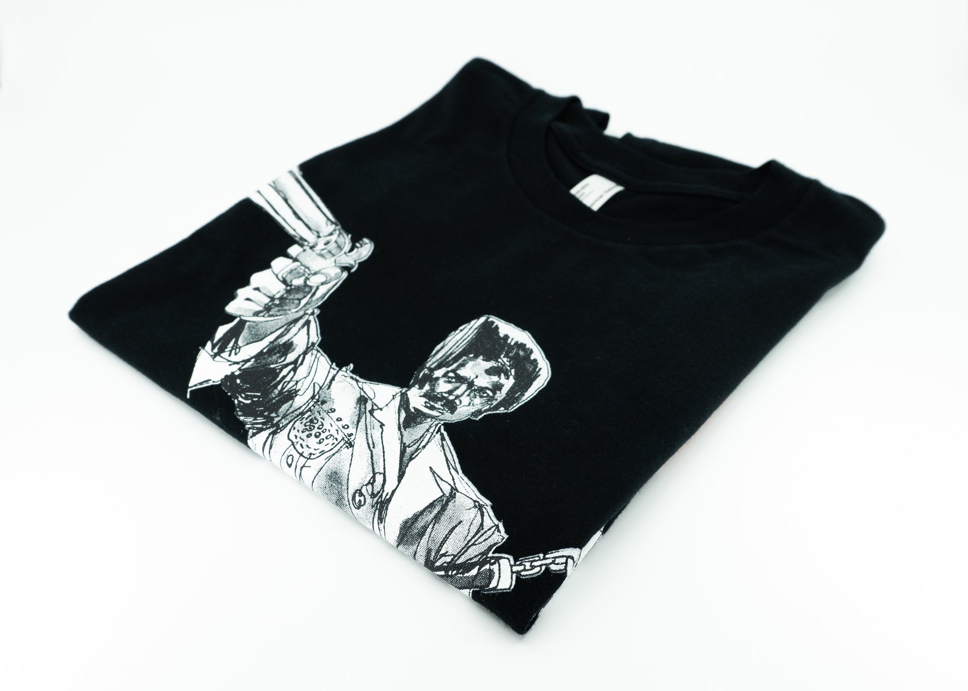 BLACK DYNAMITE! Mens Logo Tee - Black by Titmouse Detail View