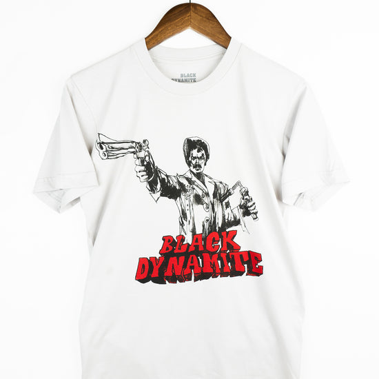 BLACK DYNAMITE! Mens Logo Tee - Grey by Titmouse Front View