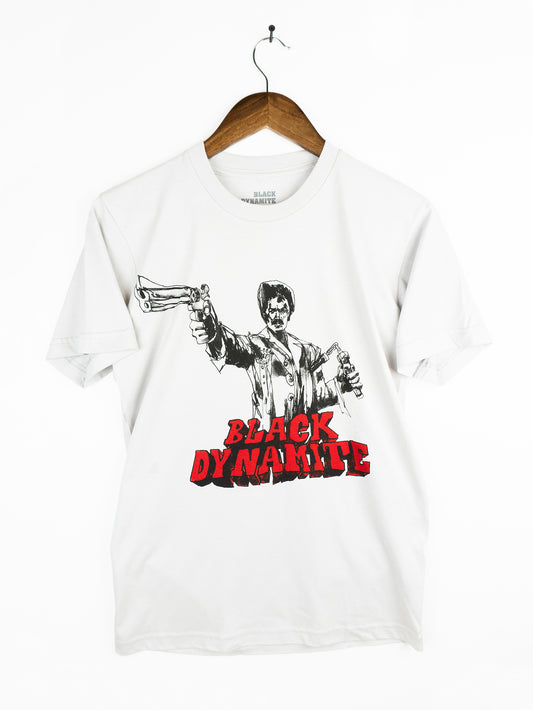 BLACK DYNAMITE! Mens Logo Tee - Grey by Titmouse Front View