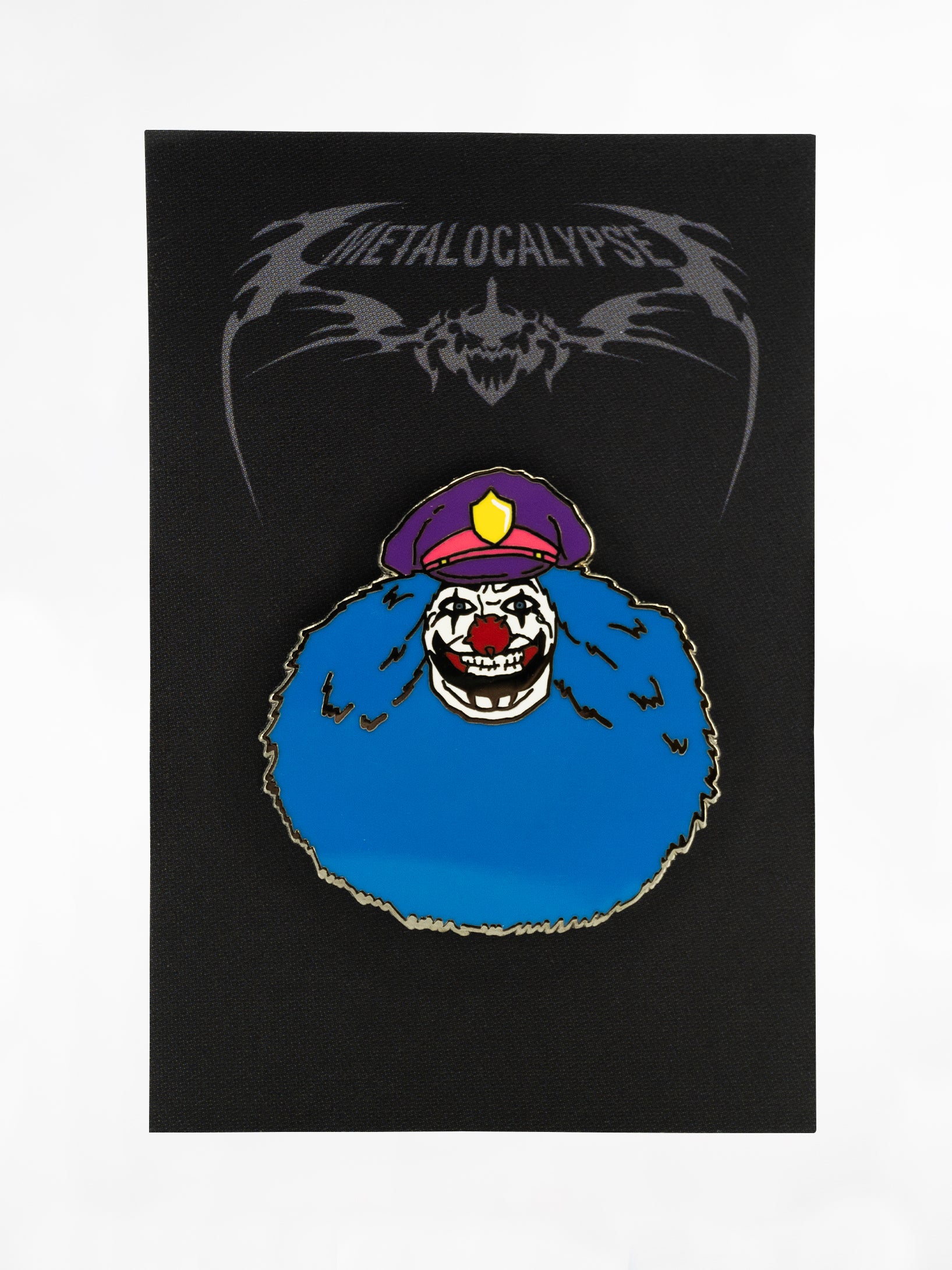 Metalocalypse Enamel Pin - Rockzo by Titmouse on backing card