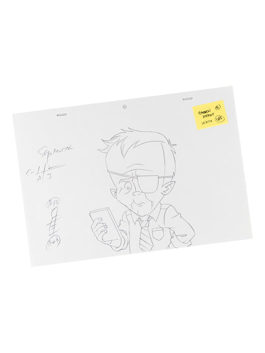The Venture Bros. Animation Layout 085 w/ Certificate Signed by Jackson Publick and Doc Hammer
