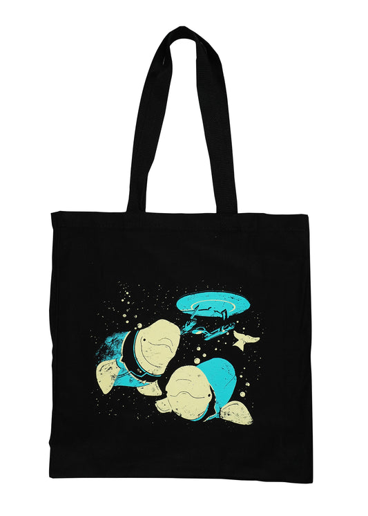 Star Trek Lower Decks First, First Contact Tote Bag by Titmouse Front View