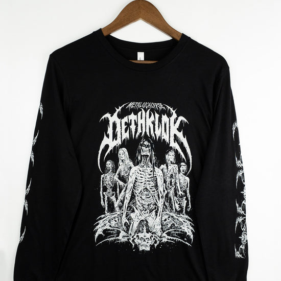 Metalocalypse by Mark Riddick Long Sleeve Tee by Titmouse Front View
