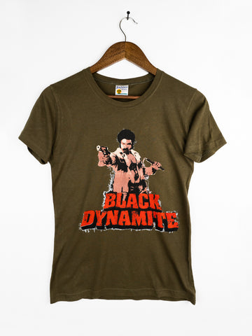 BLACK DYNAMITE! Green Graphic Tee by Titmouse Front View