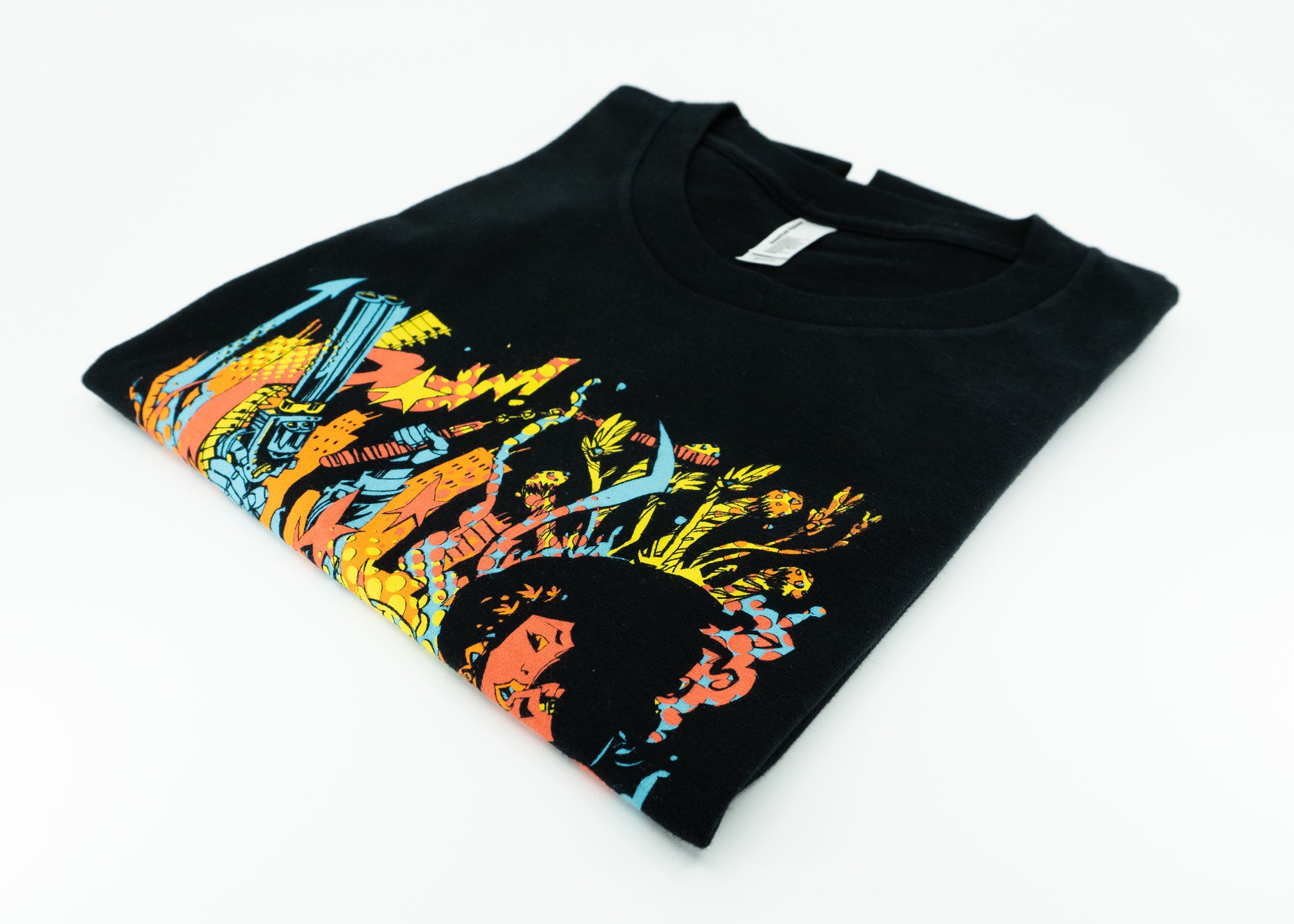 BLACK DYNAMITE! Jim Mahfood "Psychedelic Freakout" Tee by Titmouse Detail View