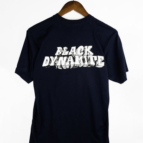 BLACK DYNAMITE! Mens "Black Dynamite Crew" Tee - Navy by Titmouse Back View