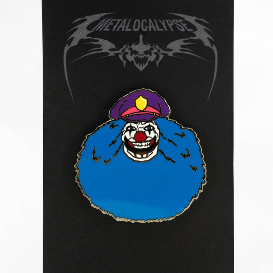 Metalocalypse Enamel Pin - Rockzo by Titmouse on backing card