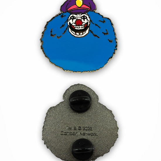 Metalocalypse Enamel Pin - Rockzo by Titmouse Front and Back View