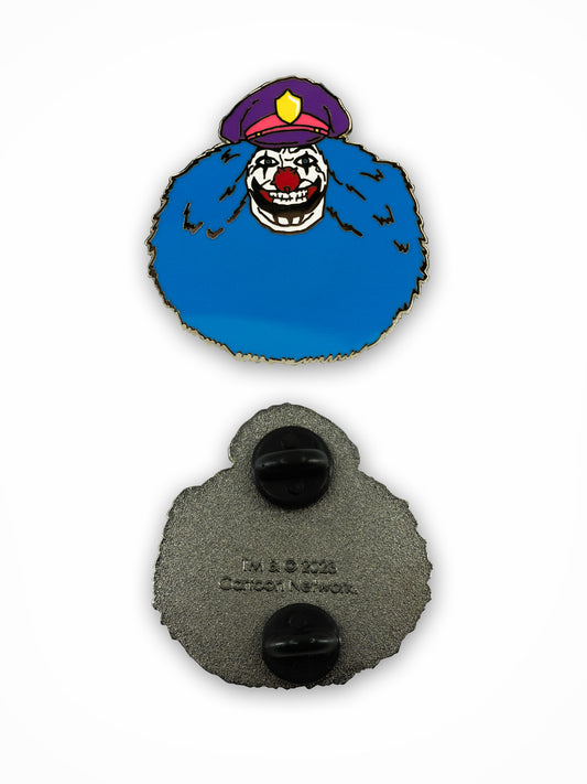 Metalocalypse Enamel Pin - Rockzo by Titmouse Front and Back View