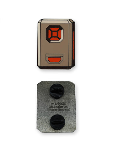 Star Trek: Lower Decks Enamel Pin - AGIMUS by Titmouse Front and Back View