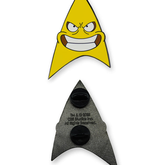 Star Trek: Lower Decks Enamel Pin - Badgey by Titmouse Front and Back View