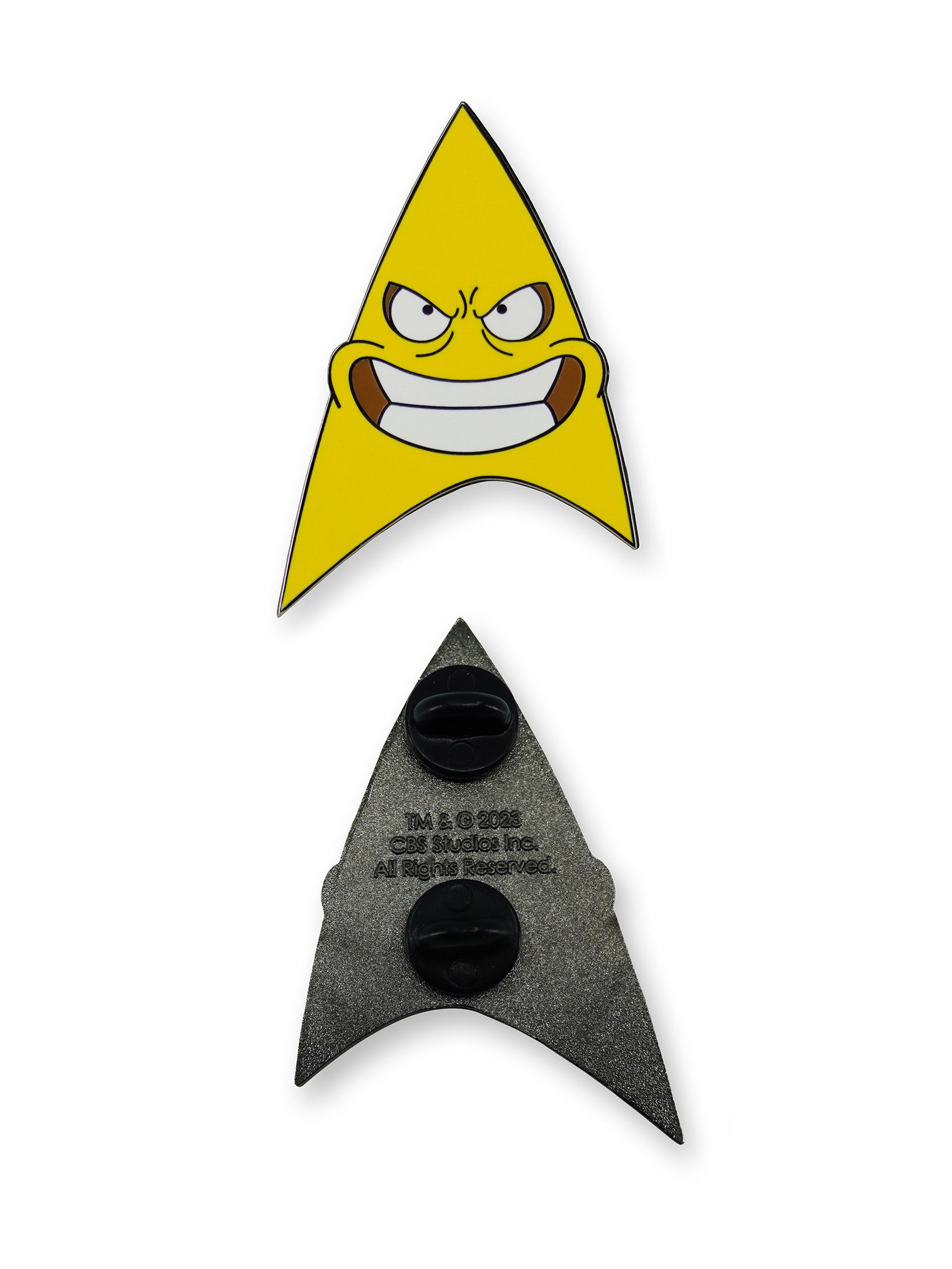 Star Trek: Lower Decks Enamel Pin - Badgey by Titmouse Front and Back View