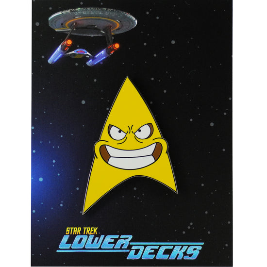 Star Trek: Lower Decks Enamel Pin - Badgey by Titmouse Detail View