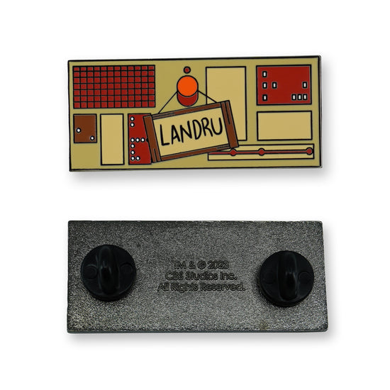 Star Trek: Lower Decks Enamel Pin - Landru by Titmouse Front and Back View