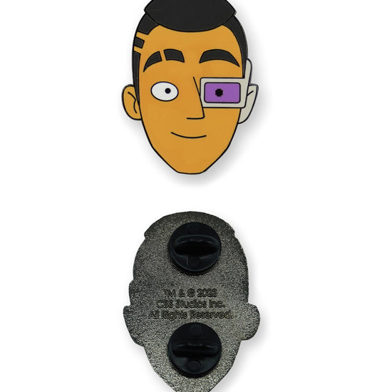 Star Trek: Lower Decks Enamel Pin - Rutherford by Titmouse Front and Back View