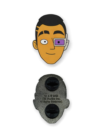 Star Trek: Lower Decks Enamel Pin - Rutherford by Titmouse Front and Back View