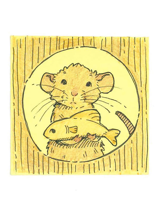 CA Fire Relief Titmouse Charity Auction - FISH RAT PORTRAIT by SOPHIE MCNALLY