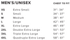 The Venture Bros. FOUR HANKS by Titmouse Size Chart