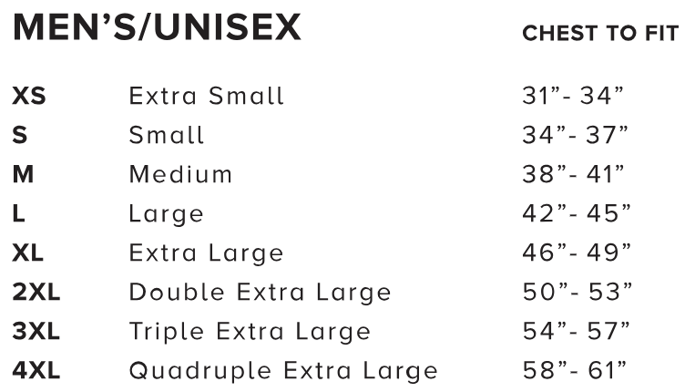The Venture Bros. FOUR HANKS by Titmouse Size Chart