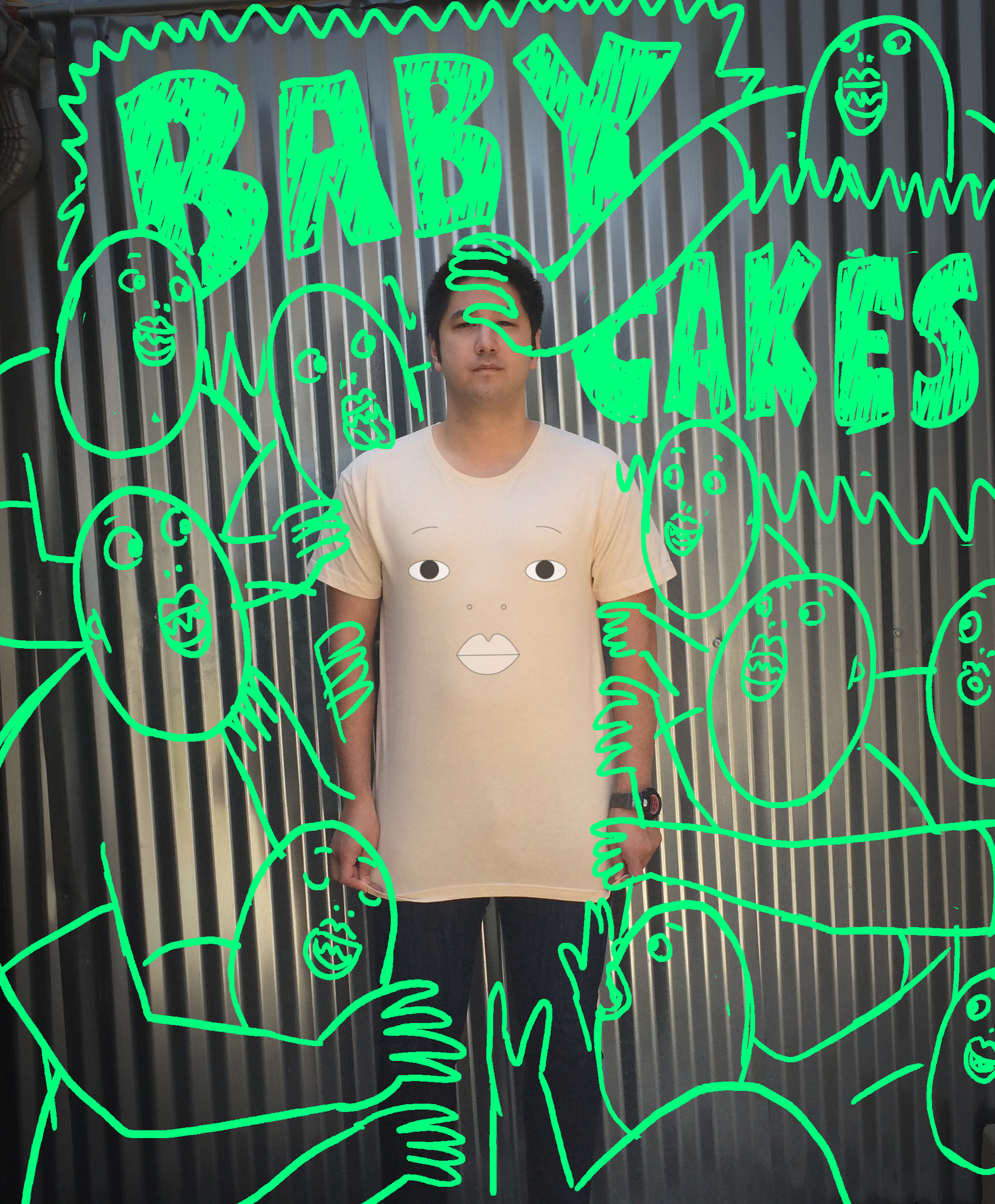 CHINA, IL! Baby Cakes FACE Tee! by Titmouse Model View 1